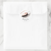 Vielen Dank Name 16. Bridal Rose Glitzer Eyes Whit Runder Aufkleber (Tasche)