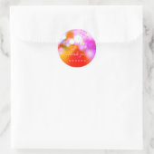 Vielen Dank Name 16. Bride Unicorn Crystals Pink Runder Aufkleber (Tasche)