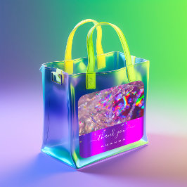 Vielen Dank Name 16. Kristalle Lila Pink Rainbow Quadratischer Aufkleber