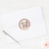 Vielen Dank Name ClassyRose Blush Modern Lux Glitz Runder Aufkleber (Umschlag)