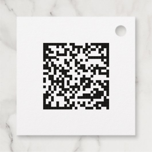 Vielen Dank Name Logo QR Code Gold Weiße Juwelen Geschenkanhänger (Rückseite)