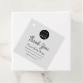 Vielen Dank Name Logo QR Code Silver Gray Geschenkanhänger (Beispiel)