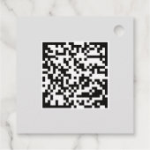 Vielen Dank Name Logo QR Code Silver Gray Geschenkanhänger (Rückseite)