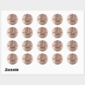 vielen Dank Name Tropfen Rose Instagra Rose Runder Aufkleber (Blatt)