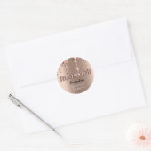 vielen Dank Name Tropfen Rose Instagra Rose Runder Aufkleber (Umschlag)