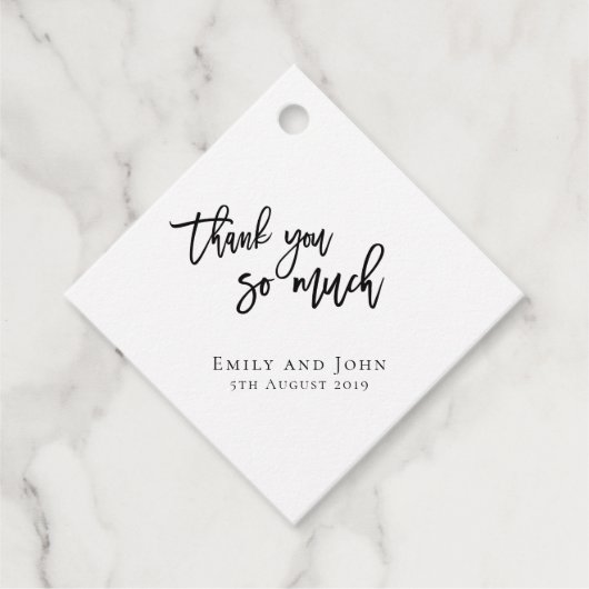 Vielen Dank, Namen/E-Mail-Diamant Geschenkanhänger (Vorderseite)