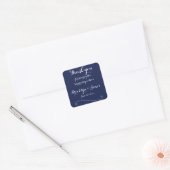 Vielen Dank Navy Blue Elegant Wedding Stickers (Umschlag)