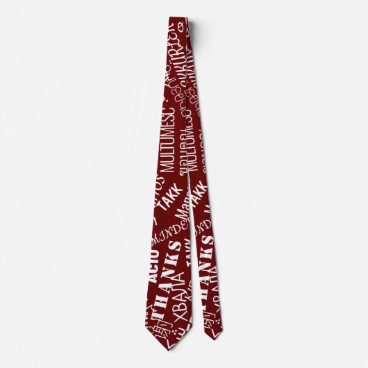 Vielen Dank Neck Tie Multi Language Word Ihre Farb Krawatte (Vorderseite)