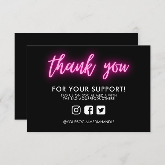 Vielen Dank, Neon Custom Media Insert (Vorne/Hinten)