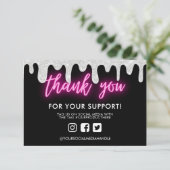 Vielen Dank Neon Glitzer Tropfen Benutzerdefiniert (Stehend Vorderseite)