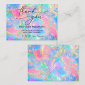 Vielen Dank Neon opal Visitenkarte (Vorne/Hinten)