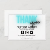 Vielen Dank Neon Sign Trendy Custom Media Insert (Vorne/Hinten)