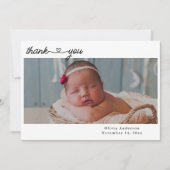Vielen Dank, neu geborene Fotos Script Herzgeburt Ankündigung (Vorderseite)