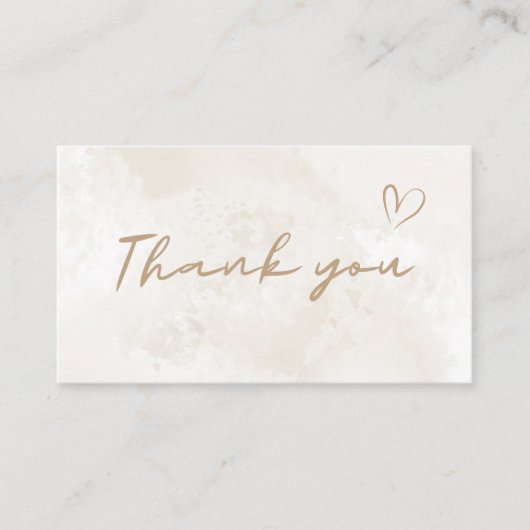 Vielen Dank Neutral Pastel White Marmor Social Med Visitenkarte (Vorderseite)