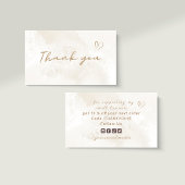 Vielen Dank Neutral Pastel White Marmor Social Med Visitenkarte