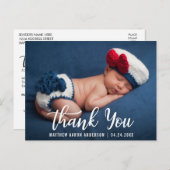 Vielen Dank, New Baby Modern Postkarte (Vorne/Hinten)