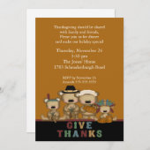 Vielen Dank Niedlich Bears Erntedank Einladung (Vorne/Hinten)