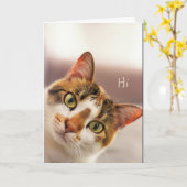 Vielen Dank, Niedlich Cat Kitten Animal Card Karte (Gelbe Blume)