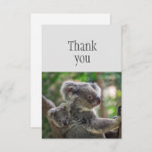 Vielen Dank Niedlich Little Koala Bear & Joey Dankeskarte (Vorne/Hinten)
