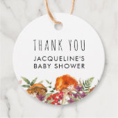 Vielen Dank Niedlich Mushroom Baby Dusche Geschenkanhänger (Vorderseite)