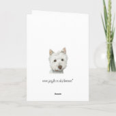 Vielen Dank Niedlich Westie Dog Card Dankeskarte (Rückseite)