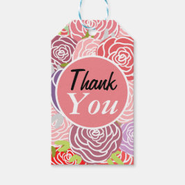 Vielen Dank, Niedliche Rose moderne handwerkliche  Geschenkanhänger