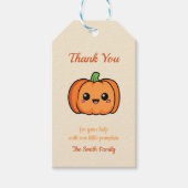 Vielen Dank Niedlichen Pumpkin Geschenkmarke Geschenkanhänger (Vorderseite)