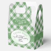 Vielen Dank noch einmal Green Gingham Karos Patter Geschenkschachtel (Geöffnet)