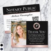 Vielen Dank Notary Public Foto Rose Gold Black Visitenkarte