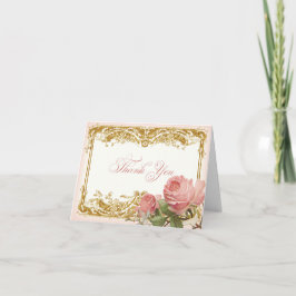 Vielen Dank Noten Pariser Vintage Rose Manor House Dankeskarte