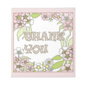 Vielen Dank Notizblock (Vorderseite)