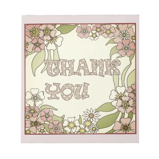 Vielen Dank Notizblock (Vorderseite)