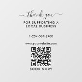 Vielen Dank nur für Ihren lokalen Geschäftsabschlu Fensteraufkleber (Blatt)