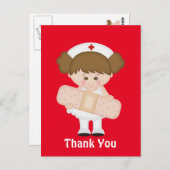 Vielen Dank, Nurse Cartoon Postcard Postkarte (Vorne/Hinten)