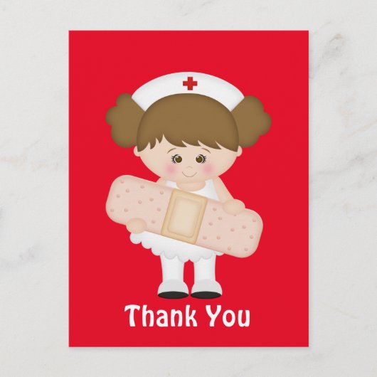 Vielen Dank, Nurse Cartoon Postcard Postkarte (Vorderseite)
