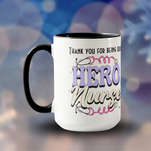Vielen Dank, Nurse Pink Typografy PERSONALIZE Tasse