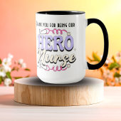 Vielen Dank, Nurse Pink Typografy PERSONALIZE Tasse