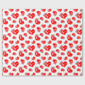 Vielen Dank Nurse Wertschätzung Herzmuster Geschenkpapier (Flach)