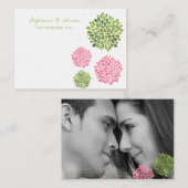 Vielen Dank oder Platzkarten am Tisch rosa grüne B (Vorne/Hinten)