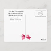 Vielen Dank, Oma, Blume Kundenkarte Postkarte (Rückseite)