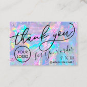 Vielen Dank opal Texture Visitenkarte (Vorderseite)