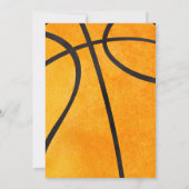 Vielen Dank Orange Basketball Sports Kids Dankeskarte (Rückseite)