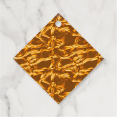 Vielen Dank Orange Crinkled Foil Pattern Elegant Geschenkanhänger (Rückseite)