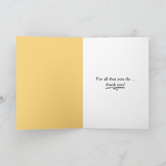 Vielen Dank Orange Daisy Dankeskarte (Innenseite)