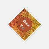 Vielen Dank Orange Herbstfarben Wertschätzung Serviette (Ecke)