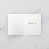 Vielen Dank Orange Patchwork Dekorative Scrapbook Dankeskarte (Innenseite)