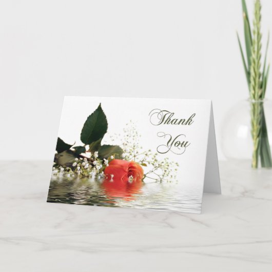 Vielen Dank, Orange Rose Dankeskarte (Vorderseite)