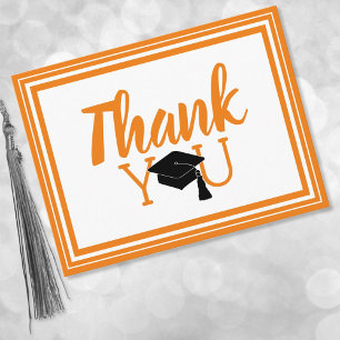 Vielen Dank, Orange und White School Colors Postkarte