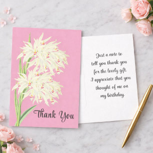 Vielen Dank Orchid Floral Postcard Postkarte