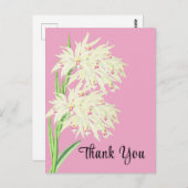 Vielen Dank Orchid Floral Postcard Postkarte (Vorne/Hinten)